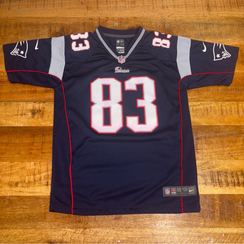 Nike Wes Welker Blue On-Field NEW ENGLAND PATRIOTS JERSEY YOUTH Large 14/16
